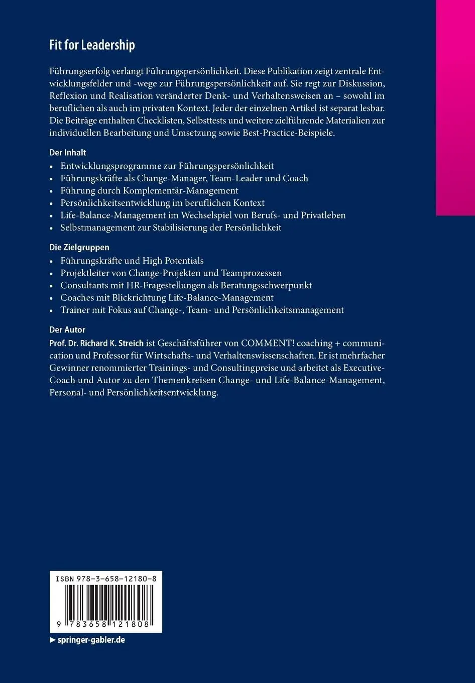 Rückseite: 9783658121808 | Fit for Leadership | Führungserfolg durch Führungspersönlichkeit | xv