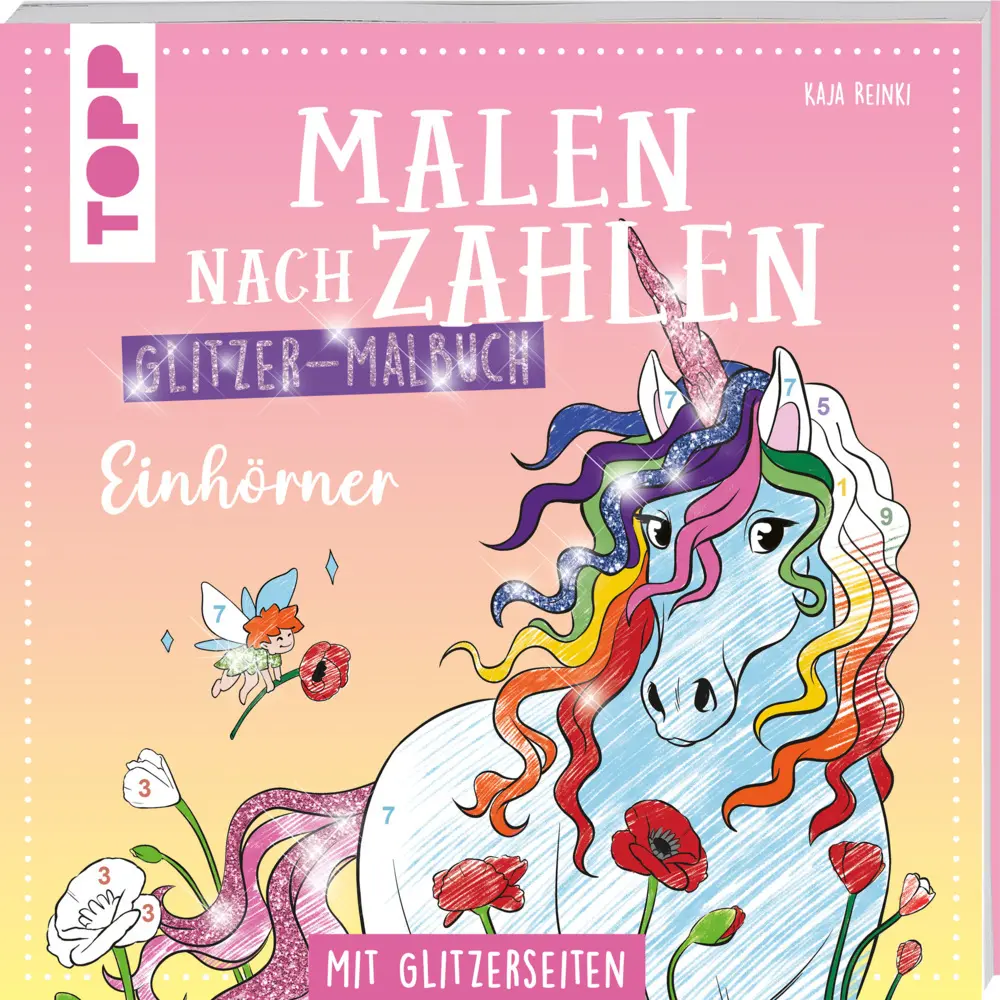 Cover: 9783735891808 | Malen nach Zahlen Glitzer-Malbuch Einhörner | Mit Glitzerseiten | Buch