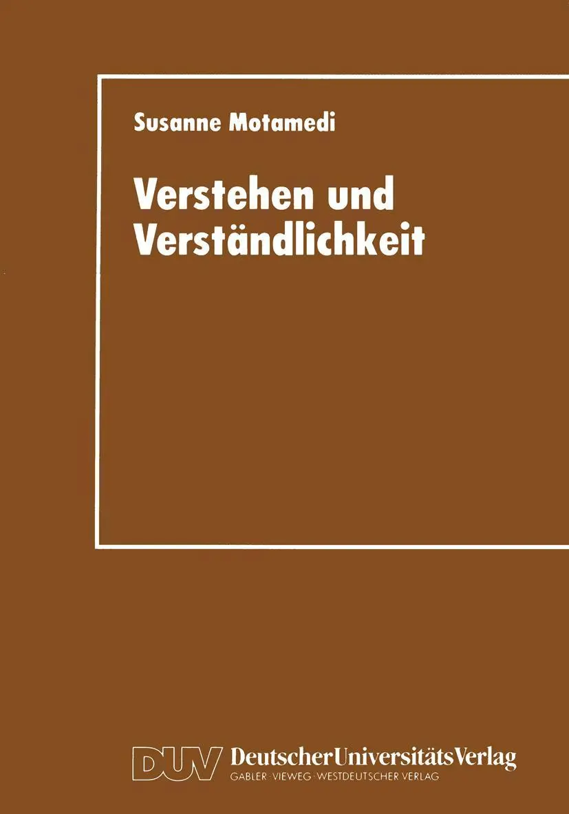 Cover: 9783824441808 | Verstehen und Verständlichkeit | Susanne Klein | Taschenbuch | 298 S.