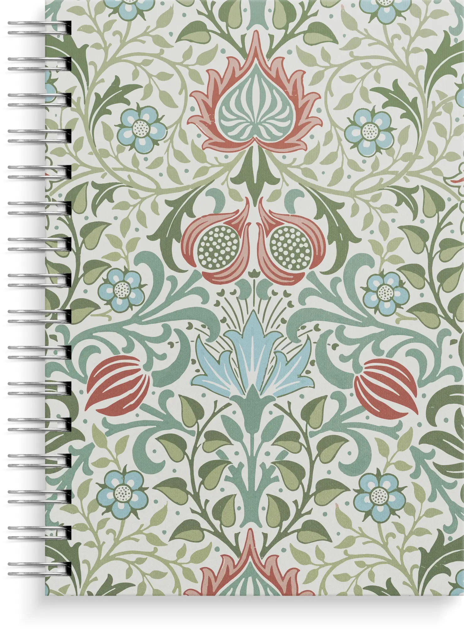 Burde Notizbuch A5 blue/green flowers