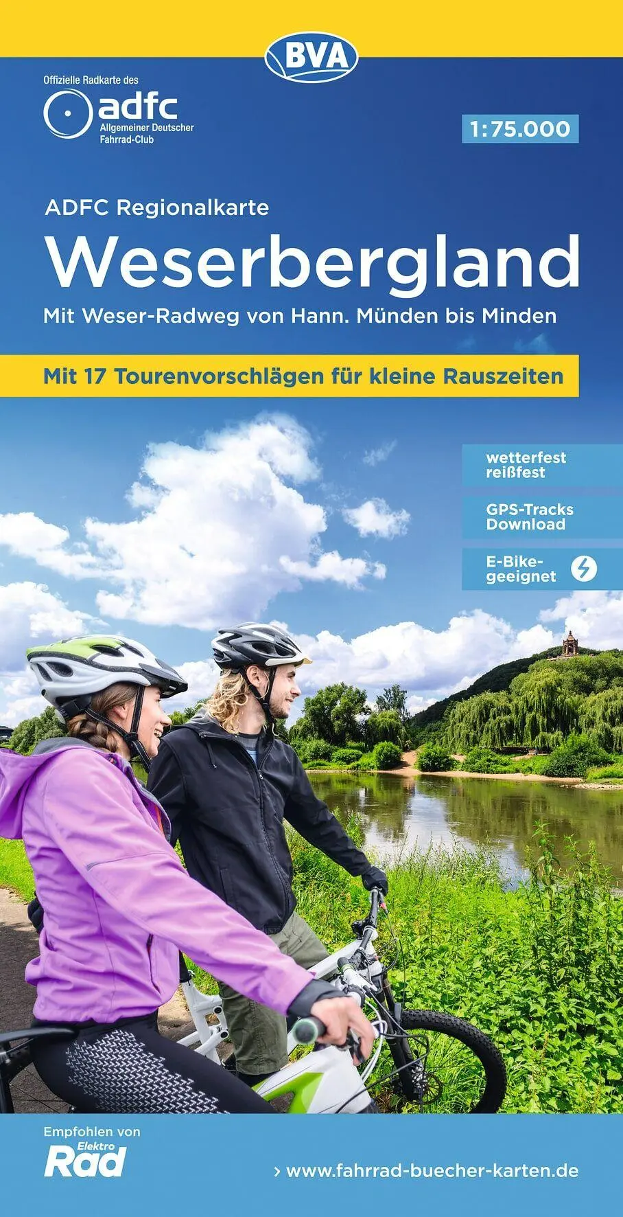 Cover: 9783969901908 | BVA ADFC Regionalkarte Weserbergland 1:75.000 | V. (u. a.) | Deutsch