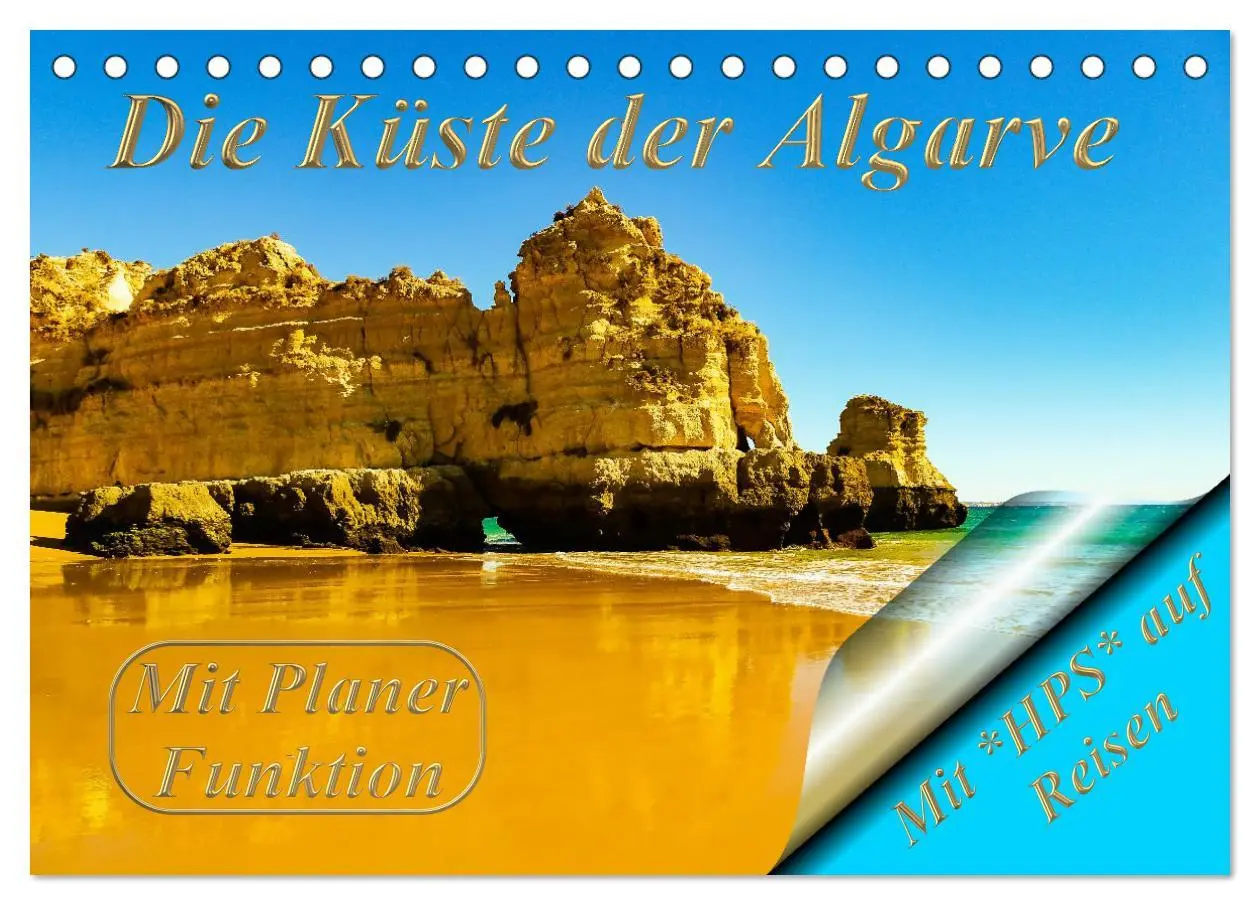 Cover: 9783457652008 | Die Küste der Algarve (Tischkalender 2026 DIN A5 quer), CALVENDO...