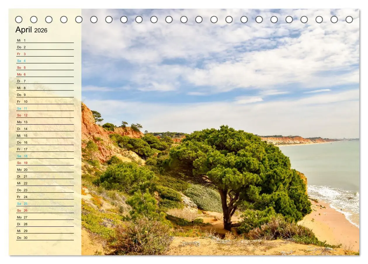 Bild: 9783457652008 | Die Küste der Algarve (Tischkalender 2026 DIN A5 quer), CALVENDO...