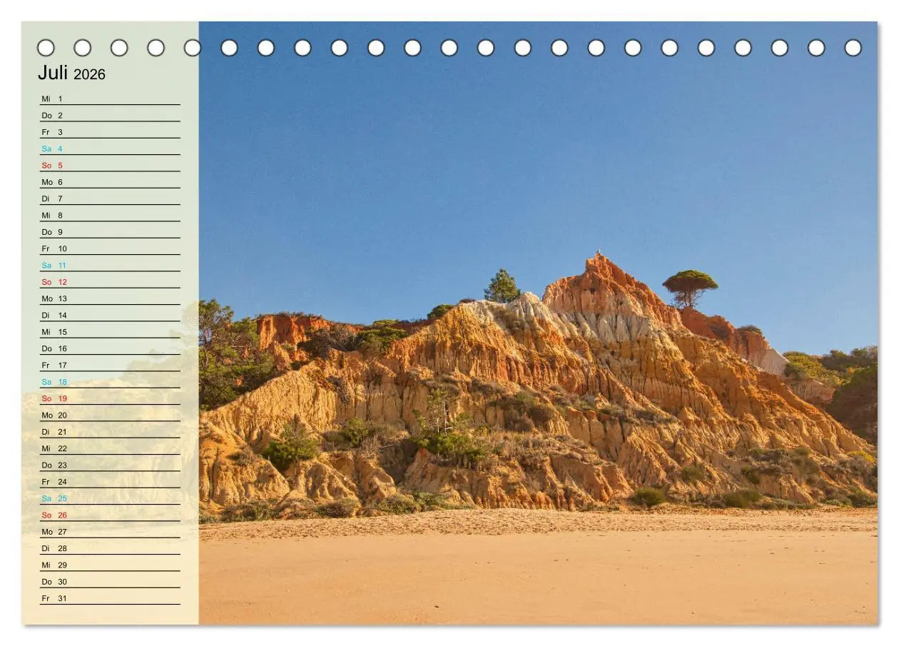 Bild: 9783457652008 | Die Küste der Algarve (Tischkalender 2026 DIN A5 quer), CALVENDO...