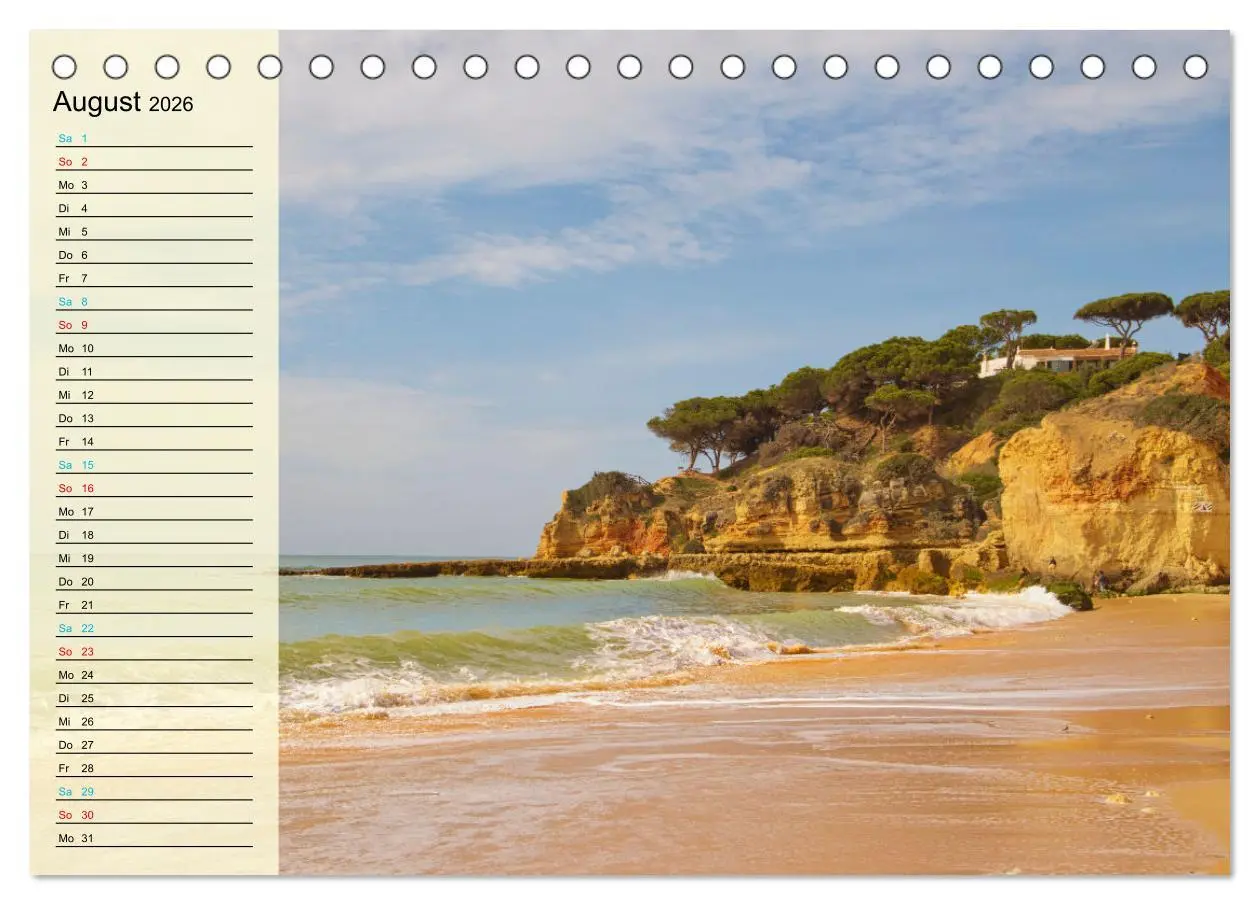 Bild: 9783457652008 | Die Küste der Algarve (Tischkalender 2026 DIN A5 quer), CALVENDO...