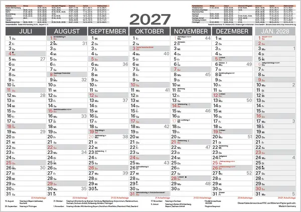 Bild: 9783819302008 | Tafelkalender A5 2027 | Korsch Verlag | Kalender | 1 S. | Deutsch