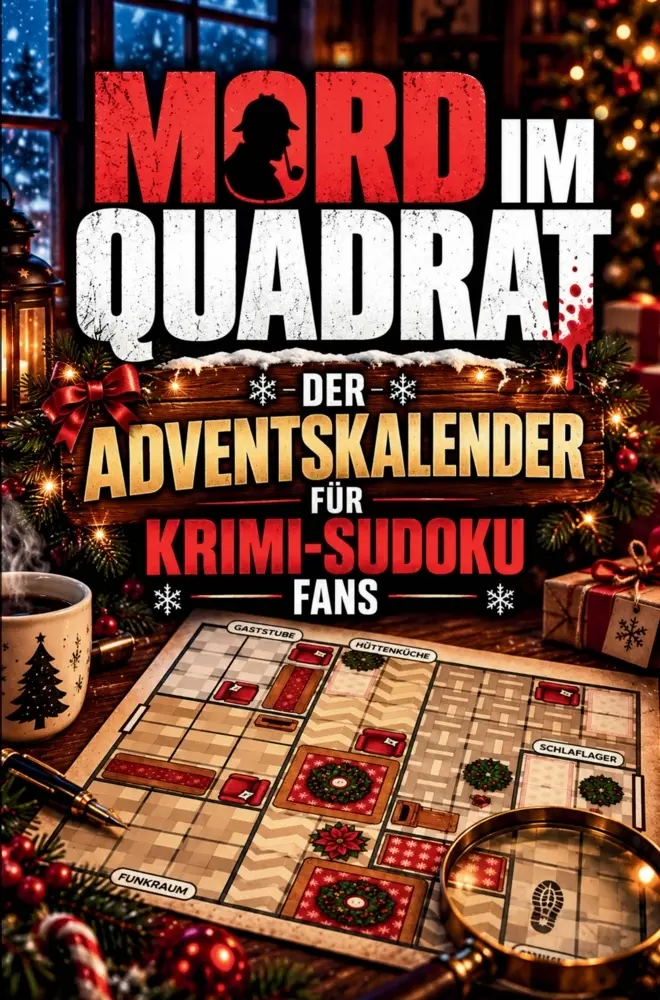 Cover: 9783912982008 | Mord im Quadrat - Der Adventskalender für Krimi-Sudoku Fans | Klivers