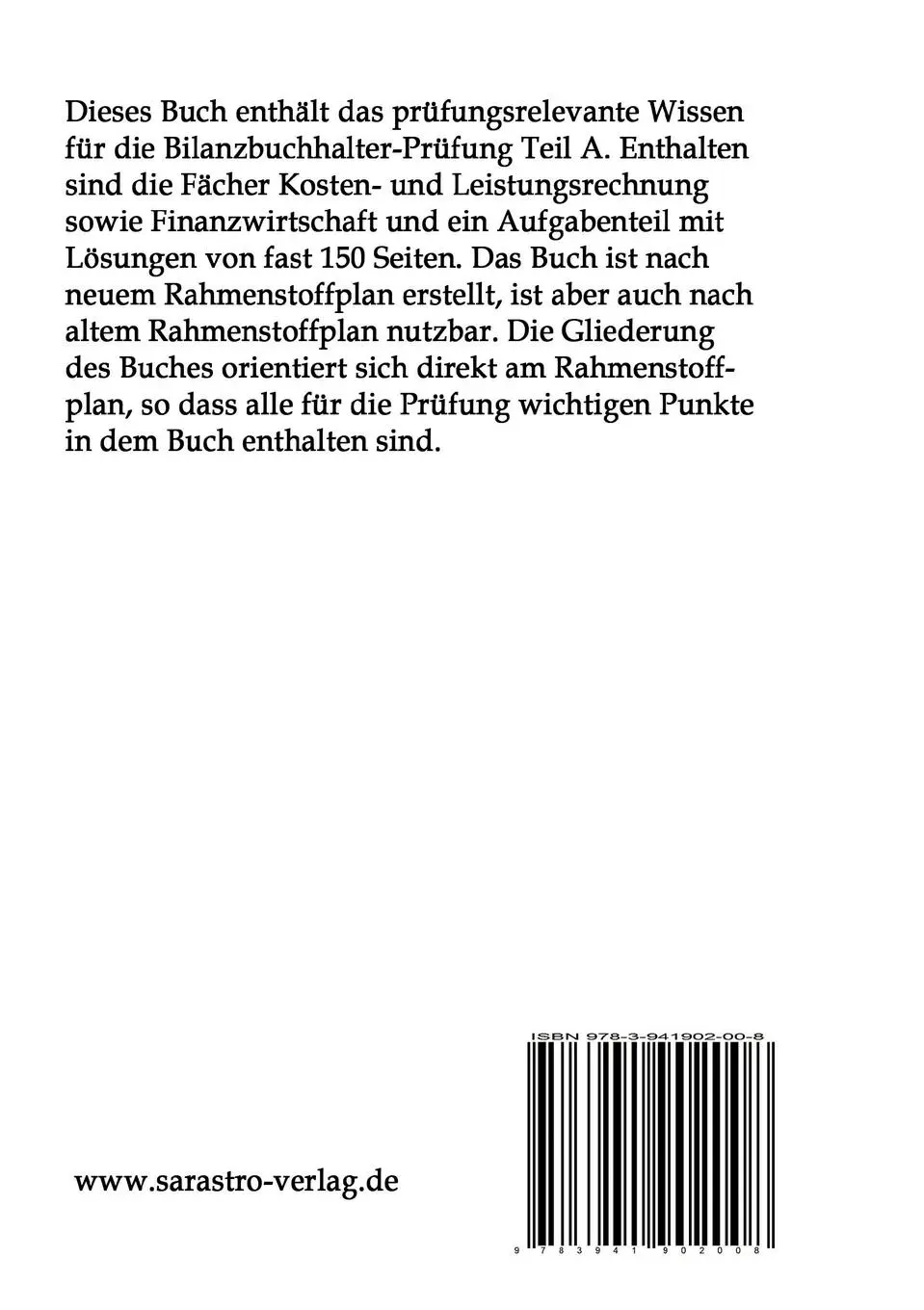 Rückseite: 9783941902008 | Bilanzbuchhalter - Das prüfungsrelevante Wissen | Teil A | Padberg