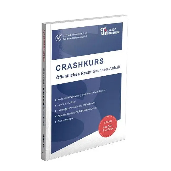 Cover: 9783967122008 | CRASHKURS Öffentliches Recht - Sachsen-Anhalt | Dirk Kues | Buch