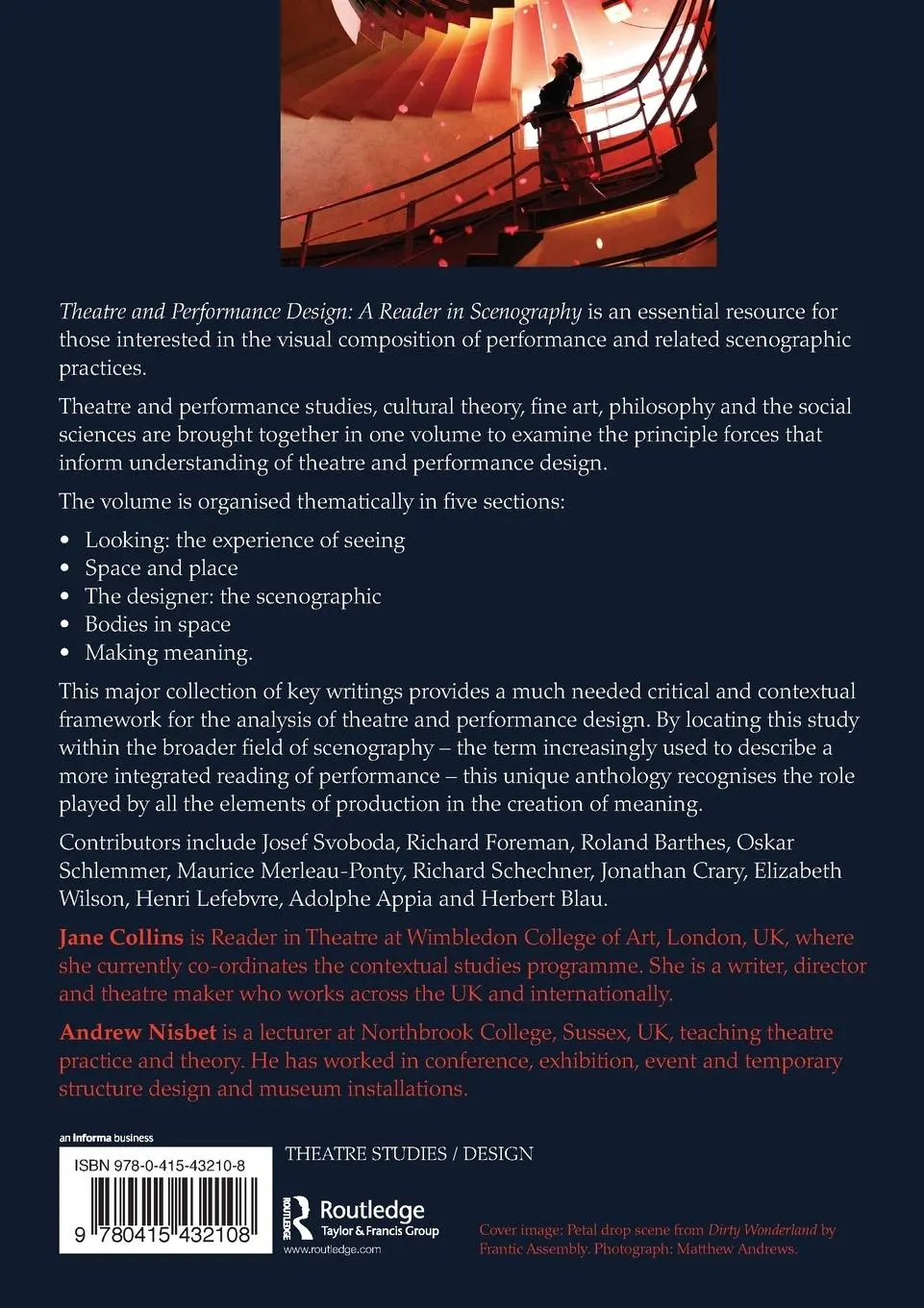 Rückseite: 9780415432108 | Theatre and Performance Design | A Reader in Scenography | Taschenbuch