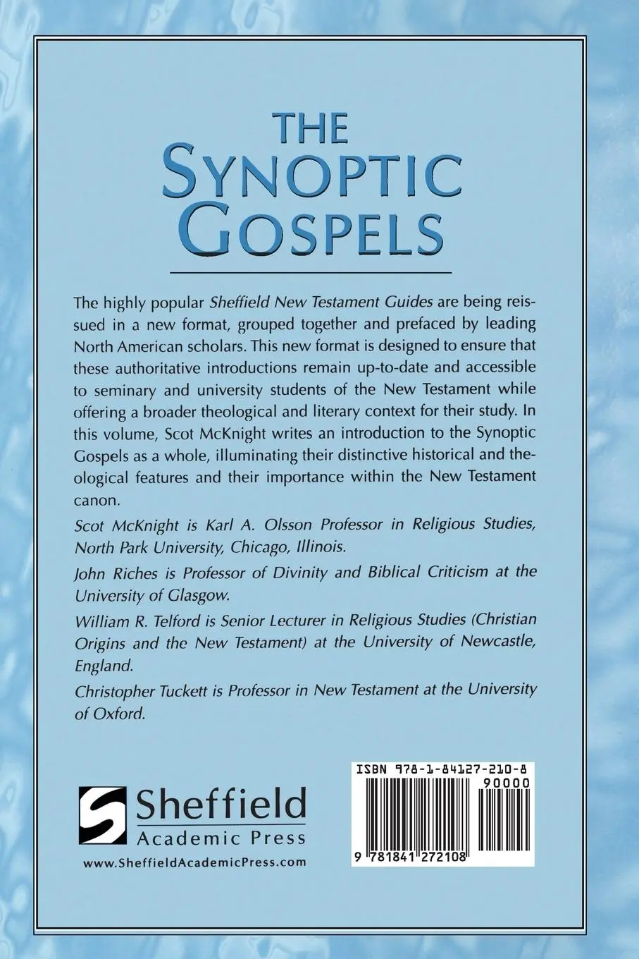 Rückseite: 9781841272108 | Synoptic Gospels | Scot Mcknight | Taschenbuch | Englisch | 2001