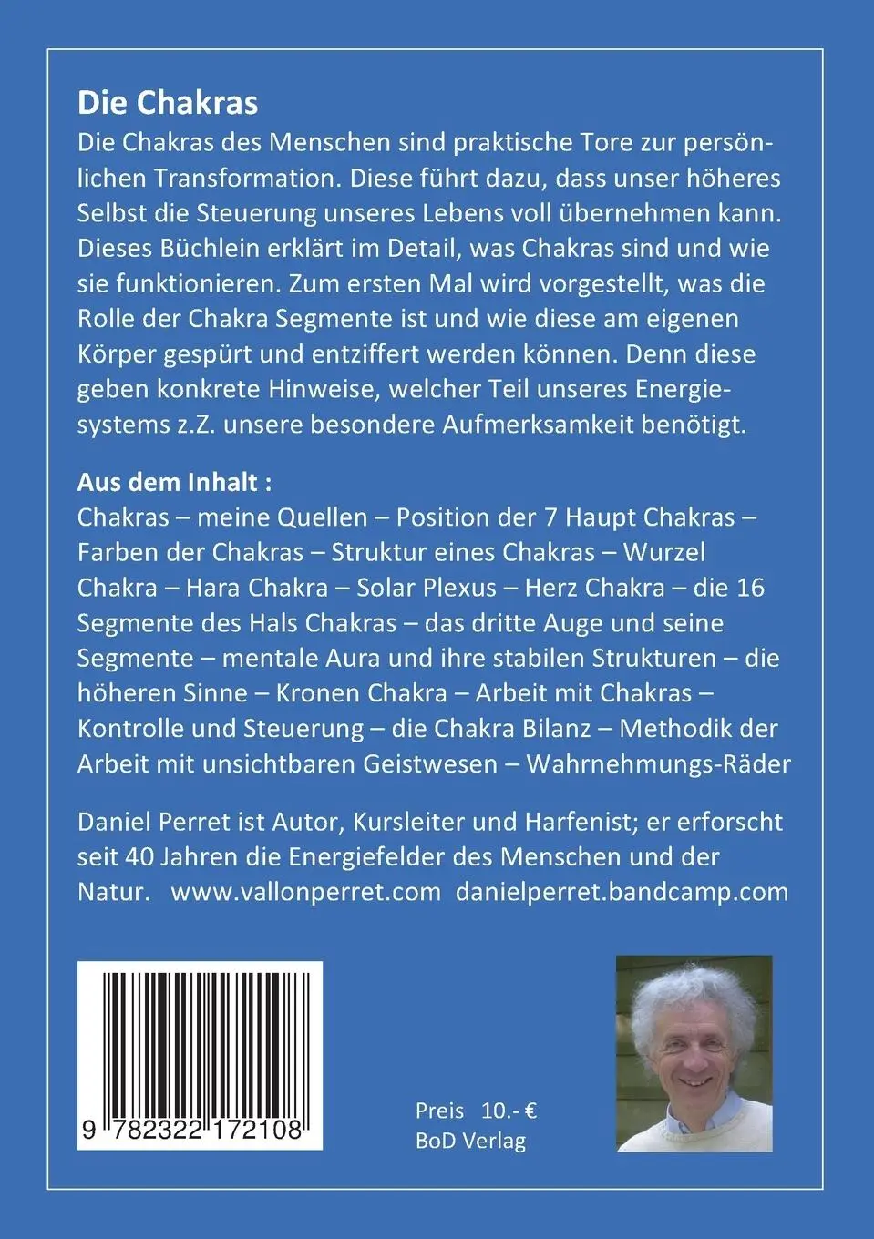 Rückseite: 9782322172108 | Chakras | Zentren der menschlichen Transformation | Daniel Perret