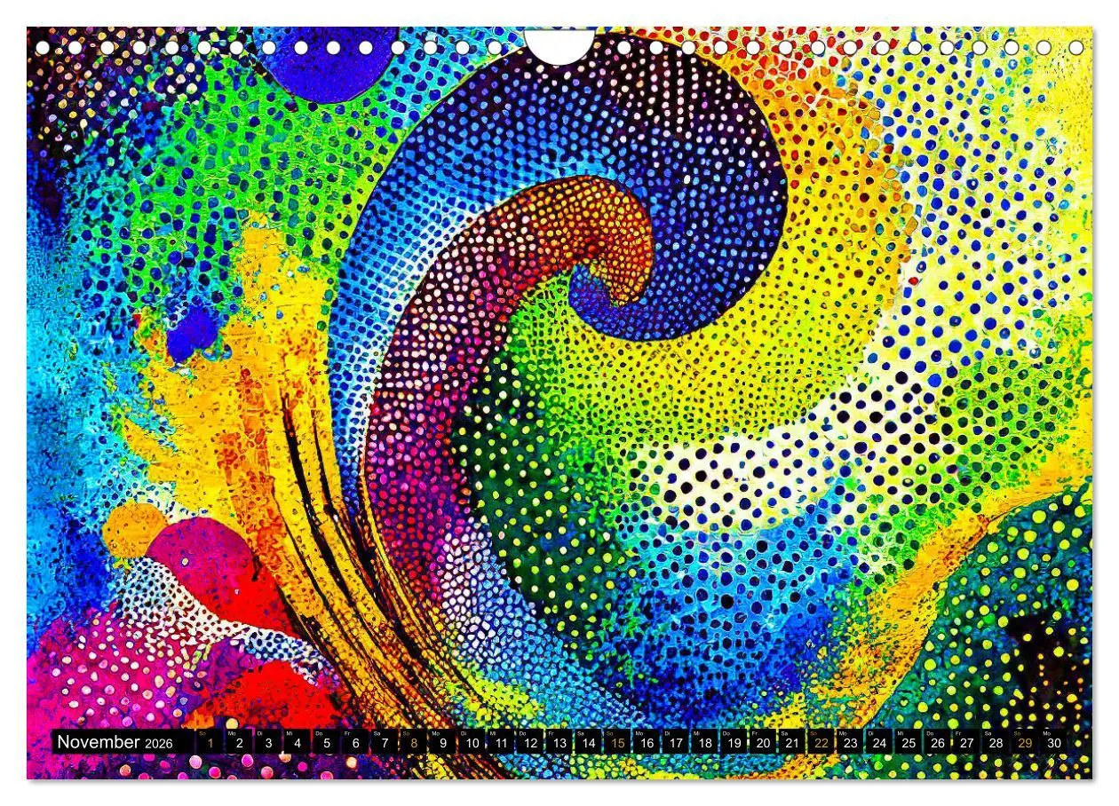 Bild: 9783457332108 | Abstrakte Farbdynamik (Wandkalender 2026 DIN A4 quer), CALVENDO...