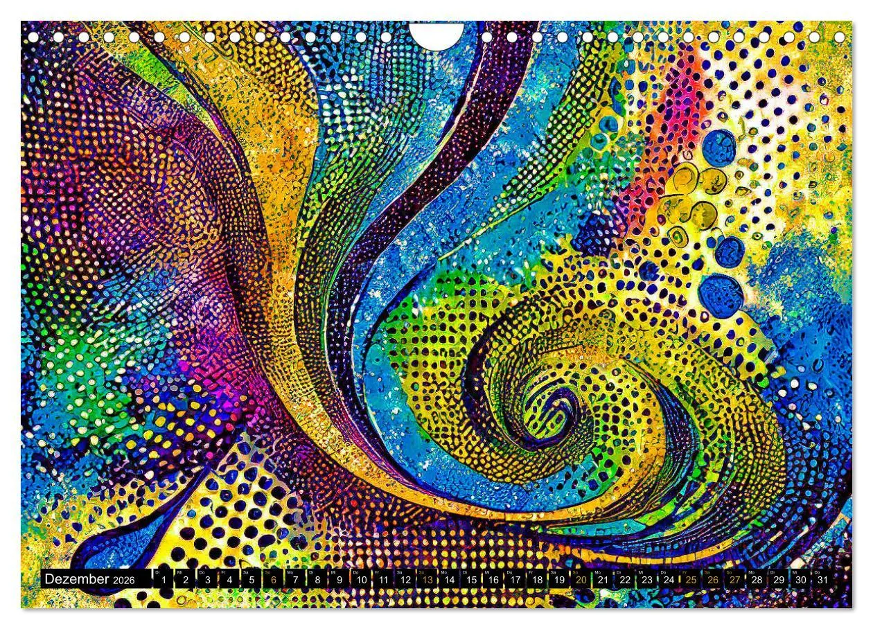 Bild: 9783457332108 | Abstrakte Farbdynamik (Wandkalender 2026 DIN A4 quer), CALVENDO...