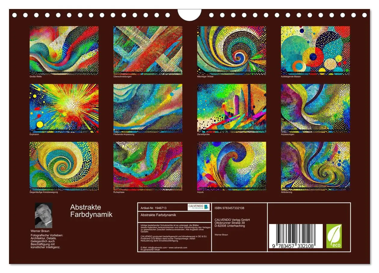 Bild: 9783457332108 | Abstrakte Farbdynamik (Wandkalender 2026 DIN A4 quer), CALVENDO...