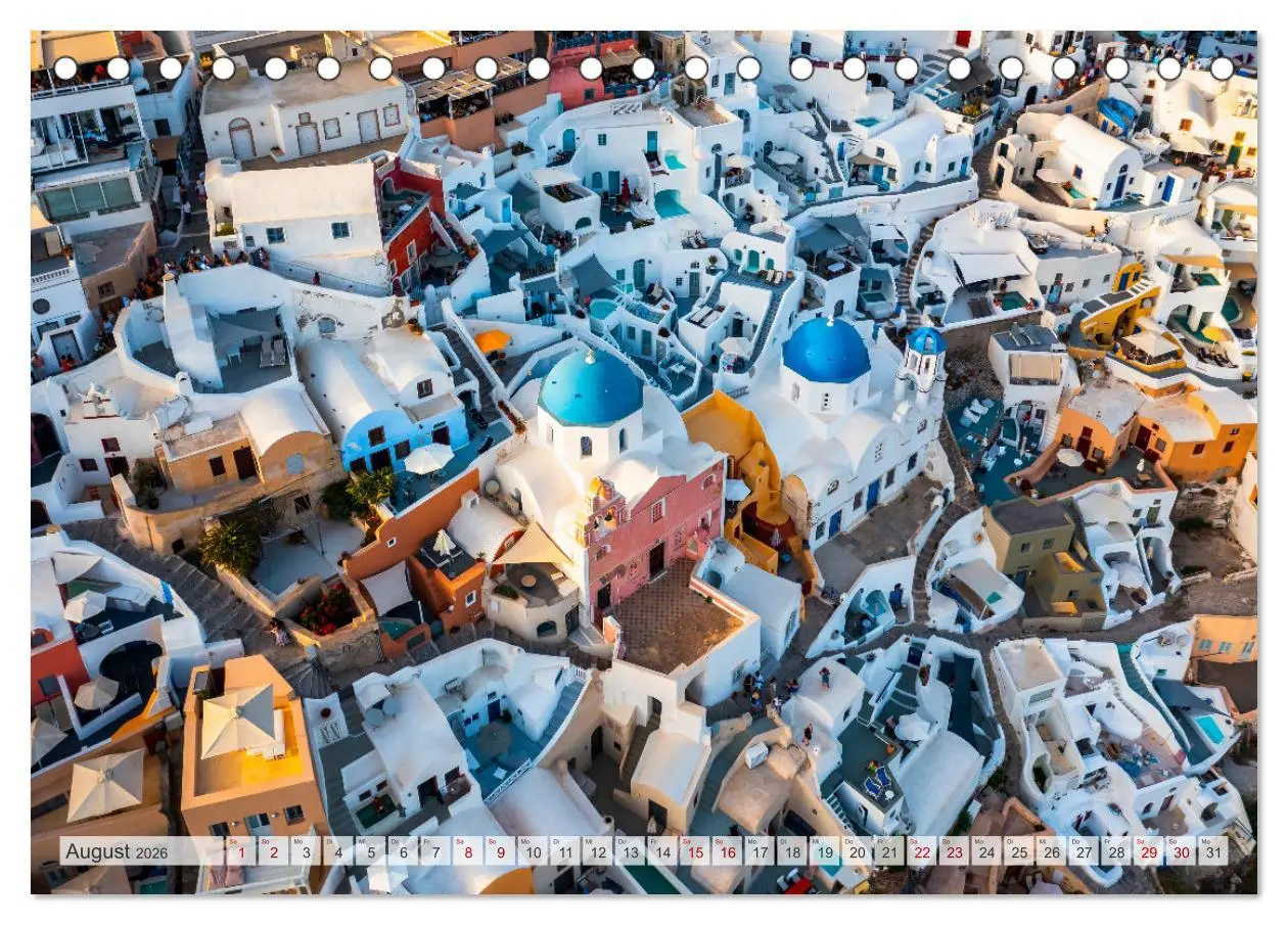 Bild: 9783457572108 | Wunderbares Santorini - Matteo Colombo (Tischkalender 2026 DIN A5...