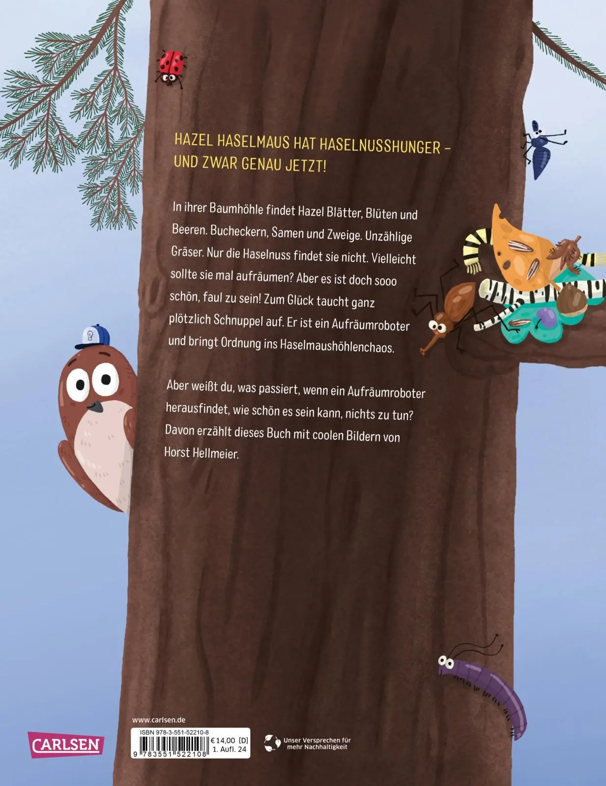 Rückseite: 9783551522108 | Hazel und der Aufräumroboter | Xóchil Schütz | Buch | 32 S. | Deutsch