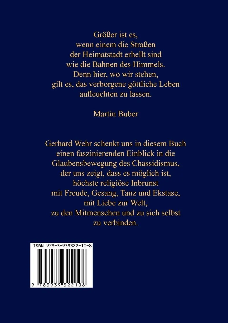 Rückseite: 9783939322108 | Der Chassidismus | Gerhard Wehr | Taschenbuch | 160 S. | Deutsch