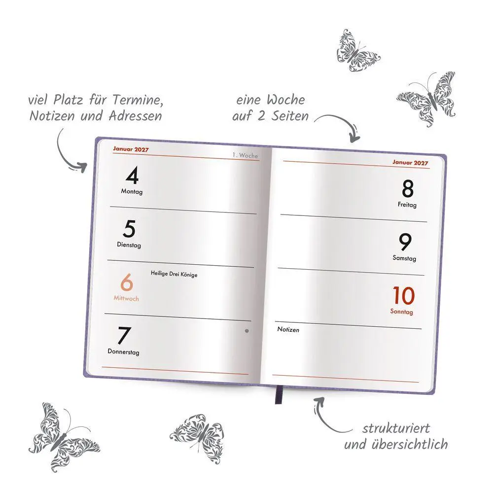 Bild: 4251901512208 | TRÖTSCH - Taschenkalender A7 Soft Touch Blumen 2027 | KG | Kalender