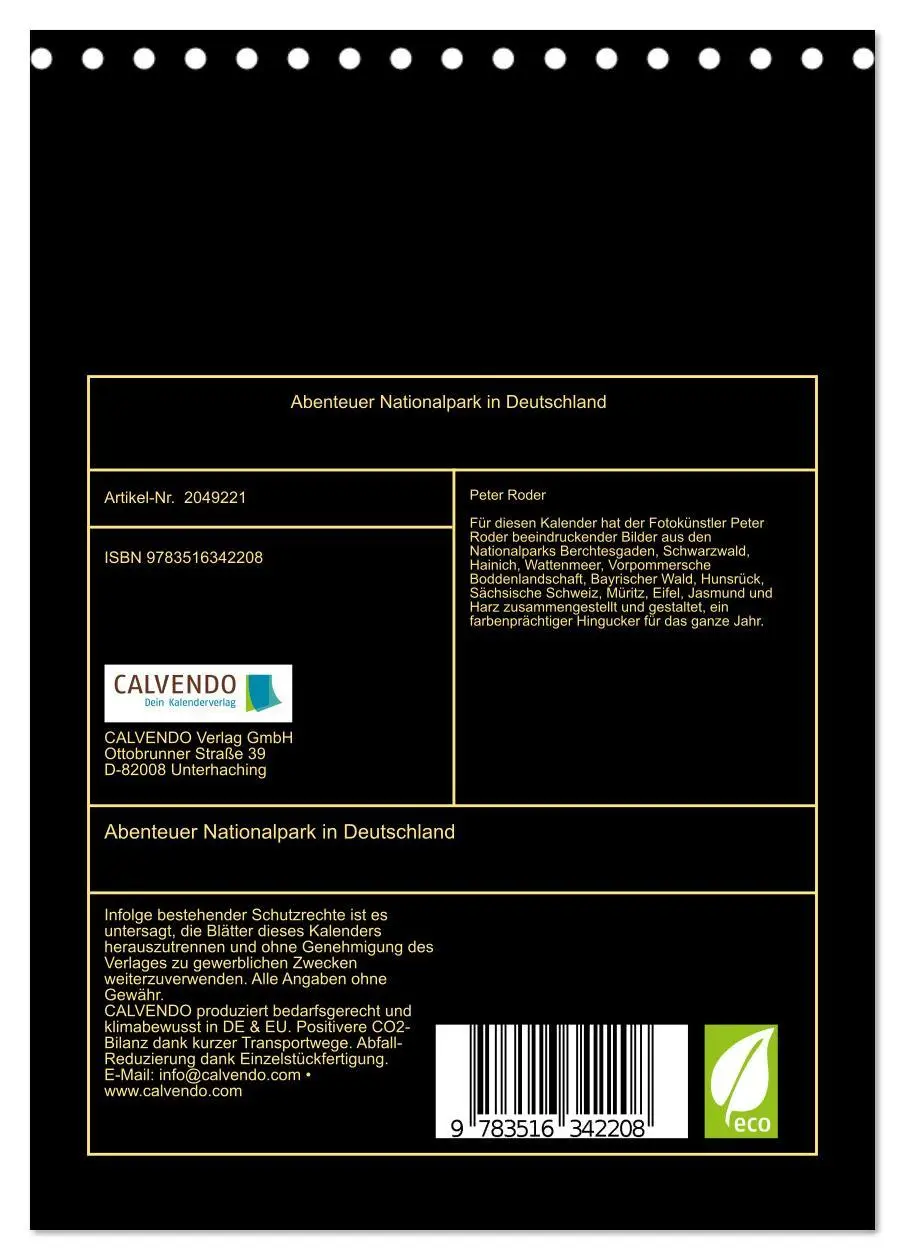 Bild: 9783516342208 | Abenteuer Nationalpark in Deutschland (Tischkalender 2026 DIN A5...