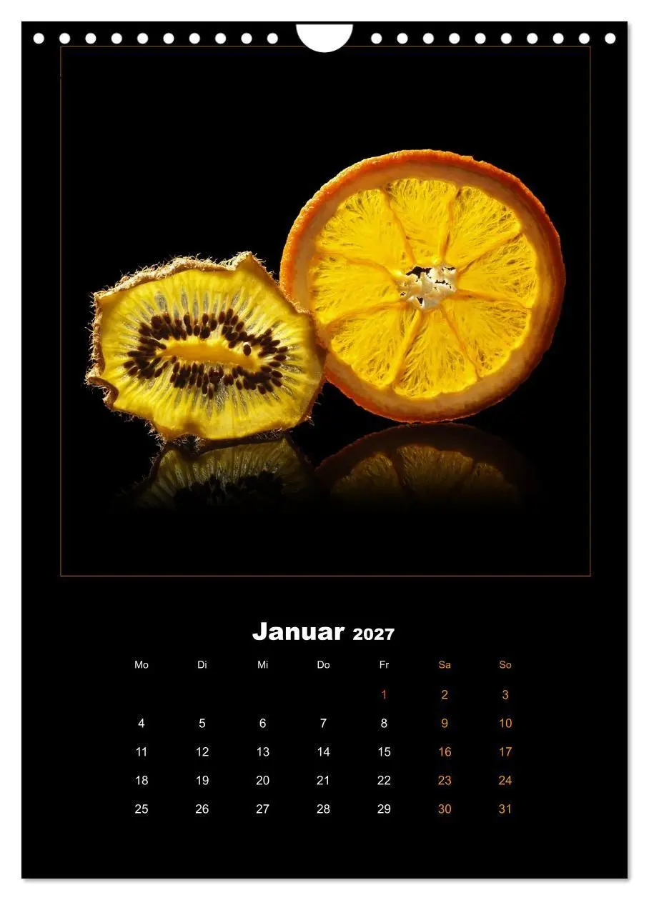 Bild: 9783569502208 | Vegan Food Kalender - Obst und Gemüse auf Schwarz (Wandkalender...