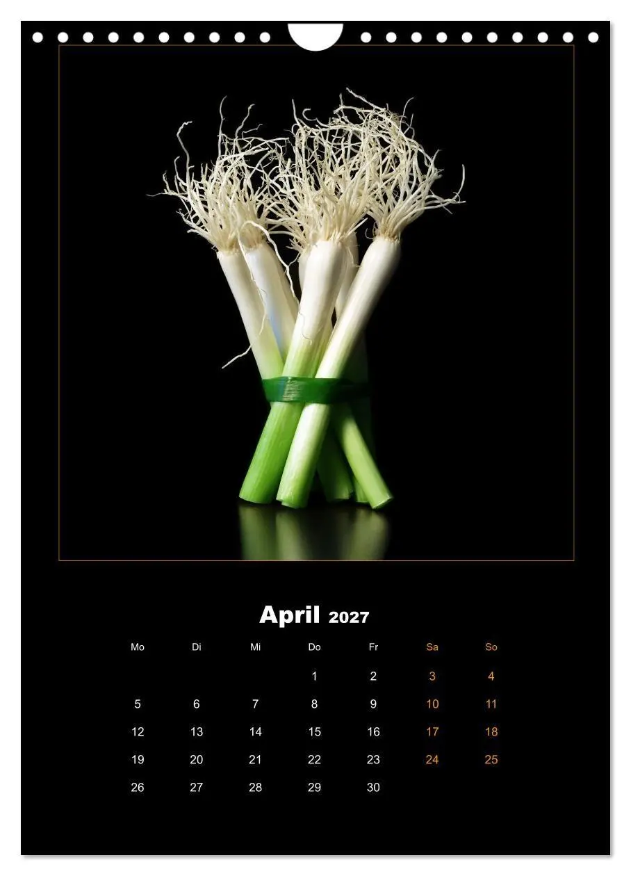 Bild: 9783569502208 | Vegan Food Kalender - Obst und Gemüse auf Schwarz (Wandkalender...