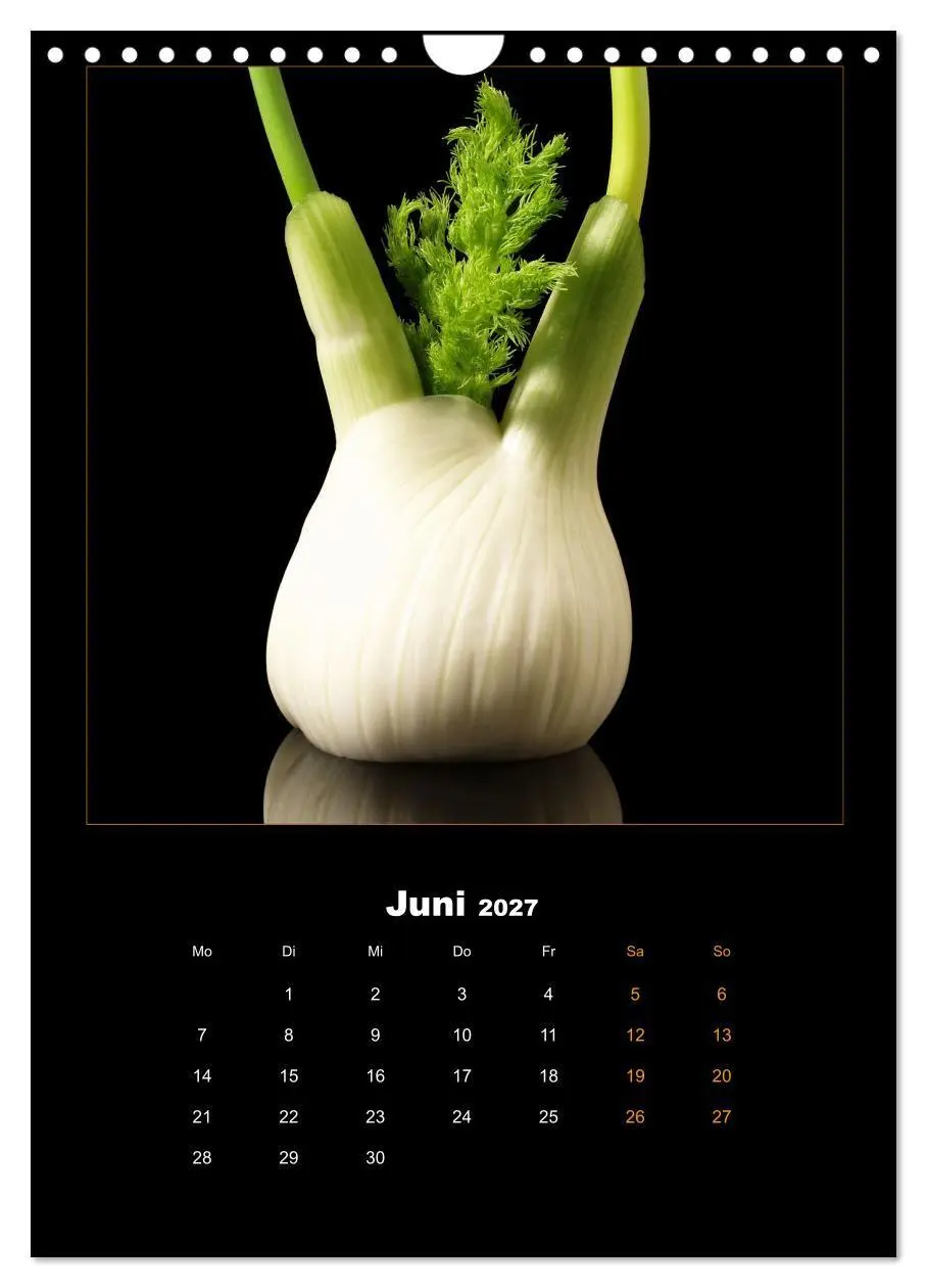 Bild: 9783569502208 | Vegan Food Kalender - Obst und Gemüse auf Schwarz (Wandkalender...
