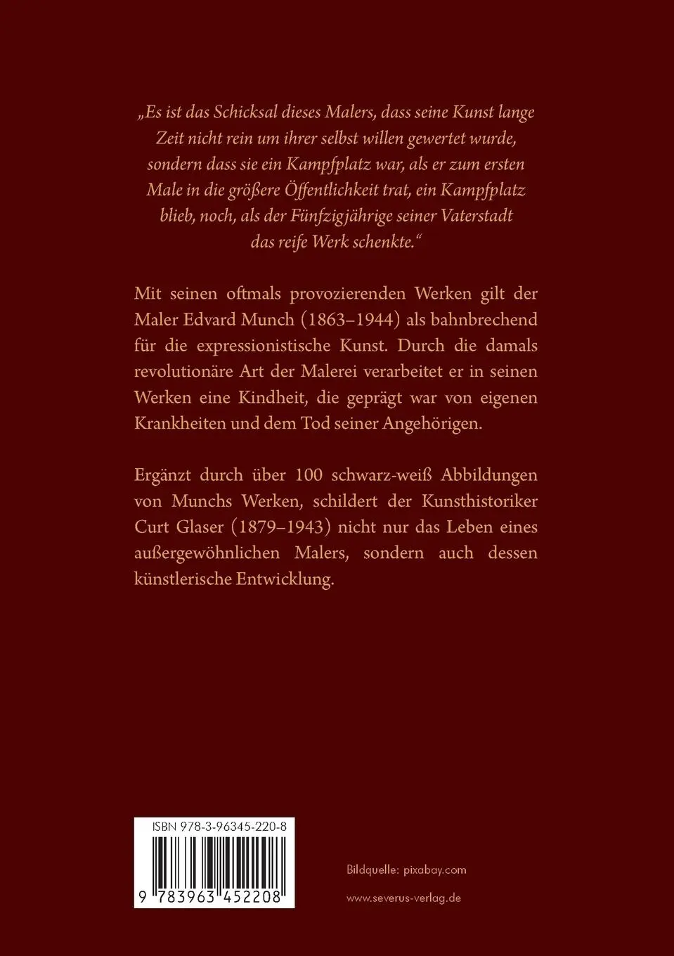 Rückseite: 9783963452208 | Edvard Munch | Curt Glaser | Taschenbuch | 212 S. | Deutsch | 2021