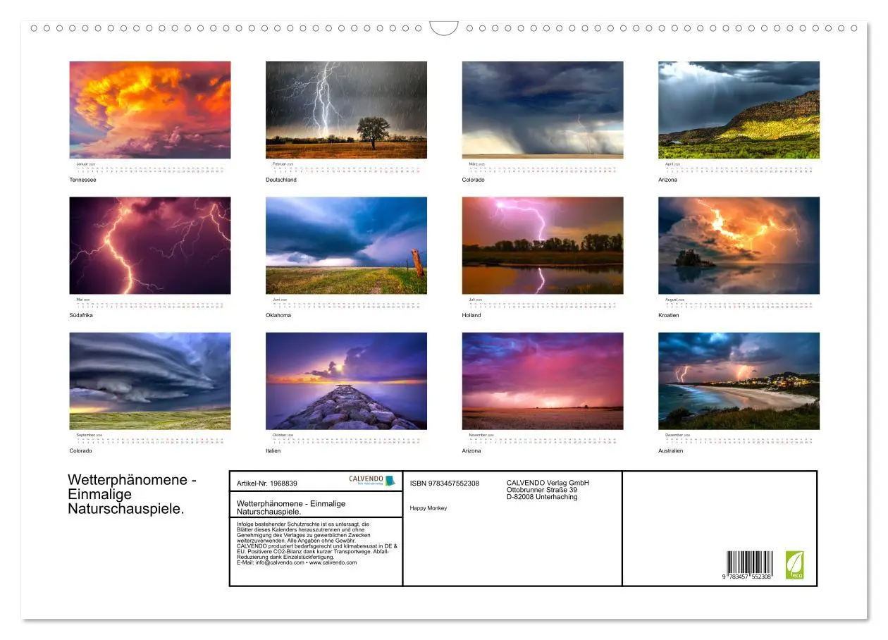 Bild: 9783457552308 | Wetterphänomene - Einmalige Naturschauspiele. (Wandkalender 2026...
