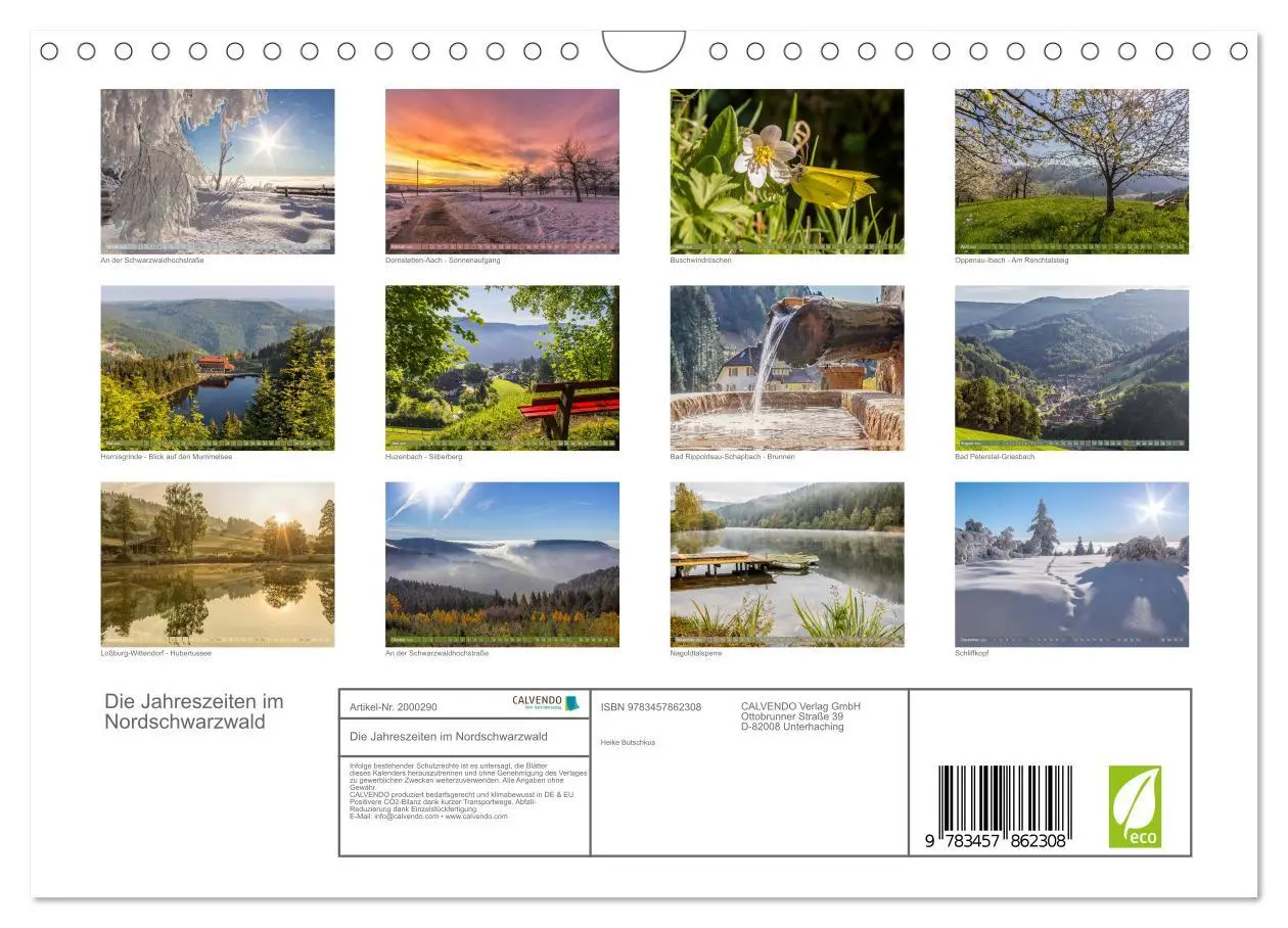 Bild: 9783457862308 | Die Jahreszeiten im Nordschwarzwald (Wandkalender 2026 DIN A4...