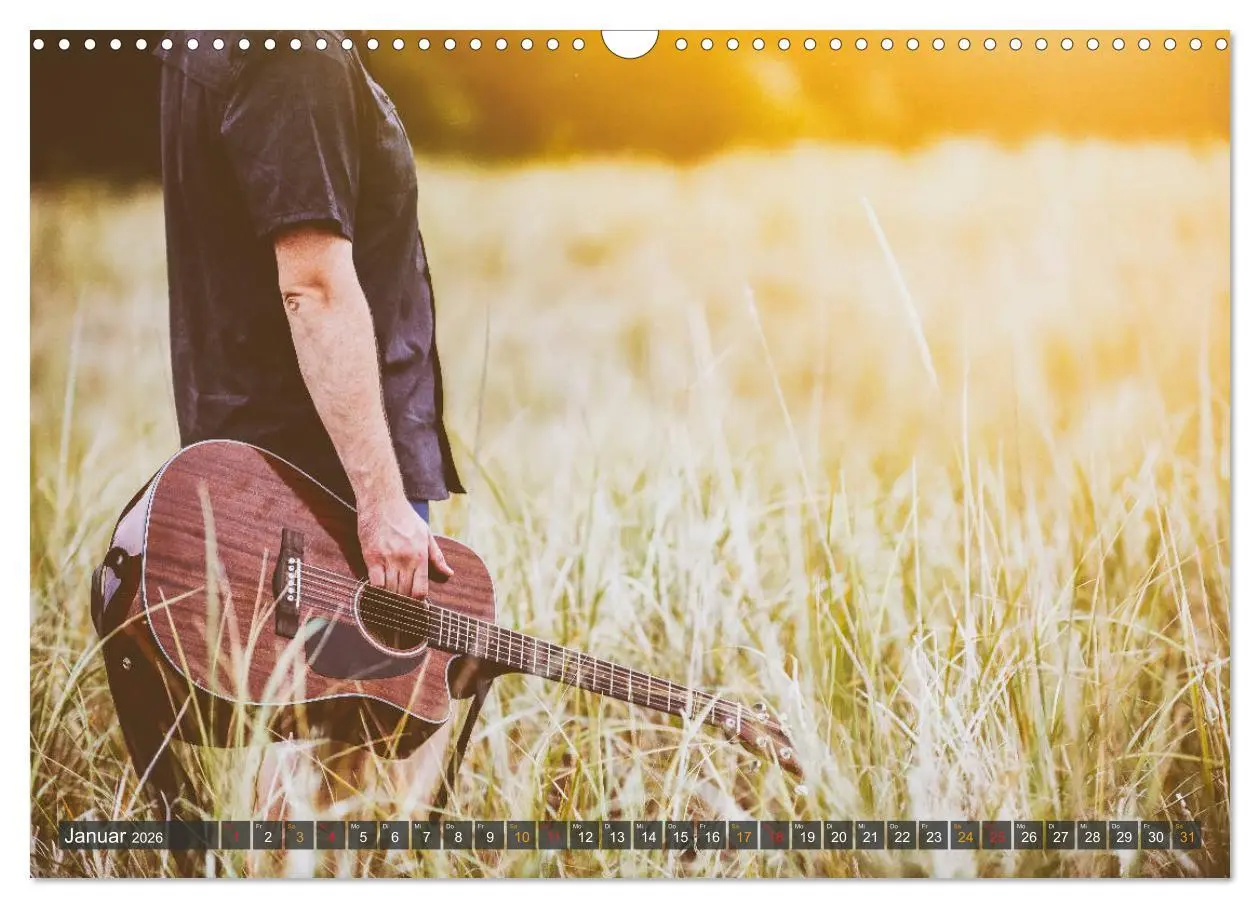 Bild: 9783457932308 | Gitarre - Freiheit Träume (Wandkalender 2026 DIN A3 quer), CALVENDO...
