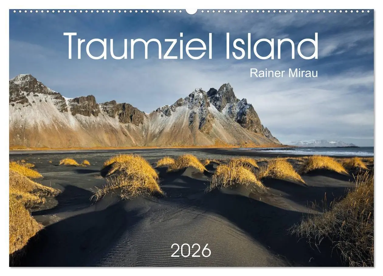 Cover: 9783516022308 | Traumziel Island 2026 (Wandkalender 2026 DIN A2 quer), CALVENDO...