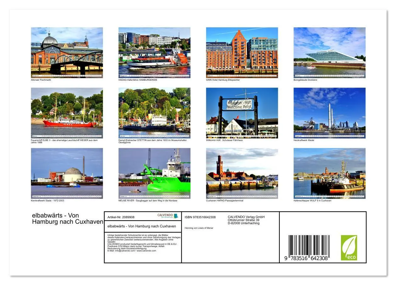 Bild: 9783516642308 | elbabwärts - Von Hamburg nach Cuxhaven (Wandkalender 2026 DIN A4...