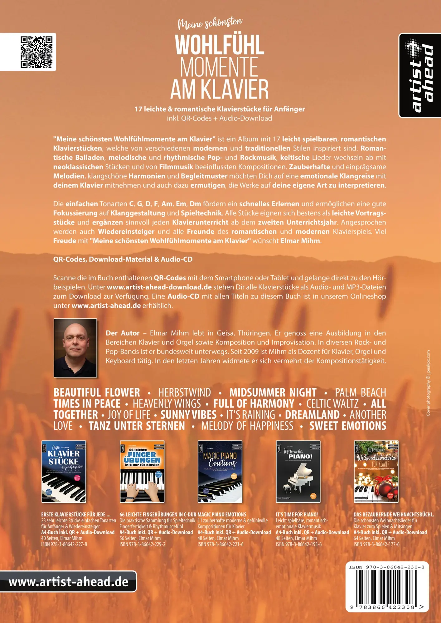 Rückseite: 9783866422308 | Meine schönsten Wohlfühlmomente am Klavier | Elmar Mihm | Broschüre