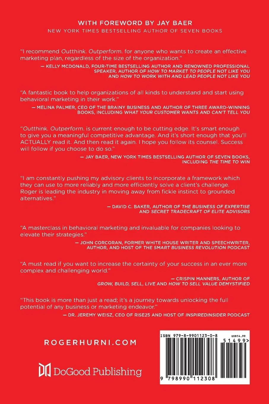 Rückseite: 9798990112308 | Outthink. Outperform. | Roger Hurni | Taschenbuch | Englisch | 2024