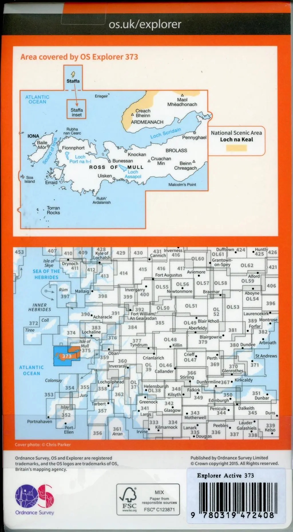 Bild: 9780319472408 | Iona, Staffa and Ross of Mull | Ordnance Survey | (Land-)Karte | 2015