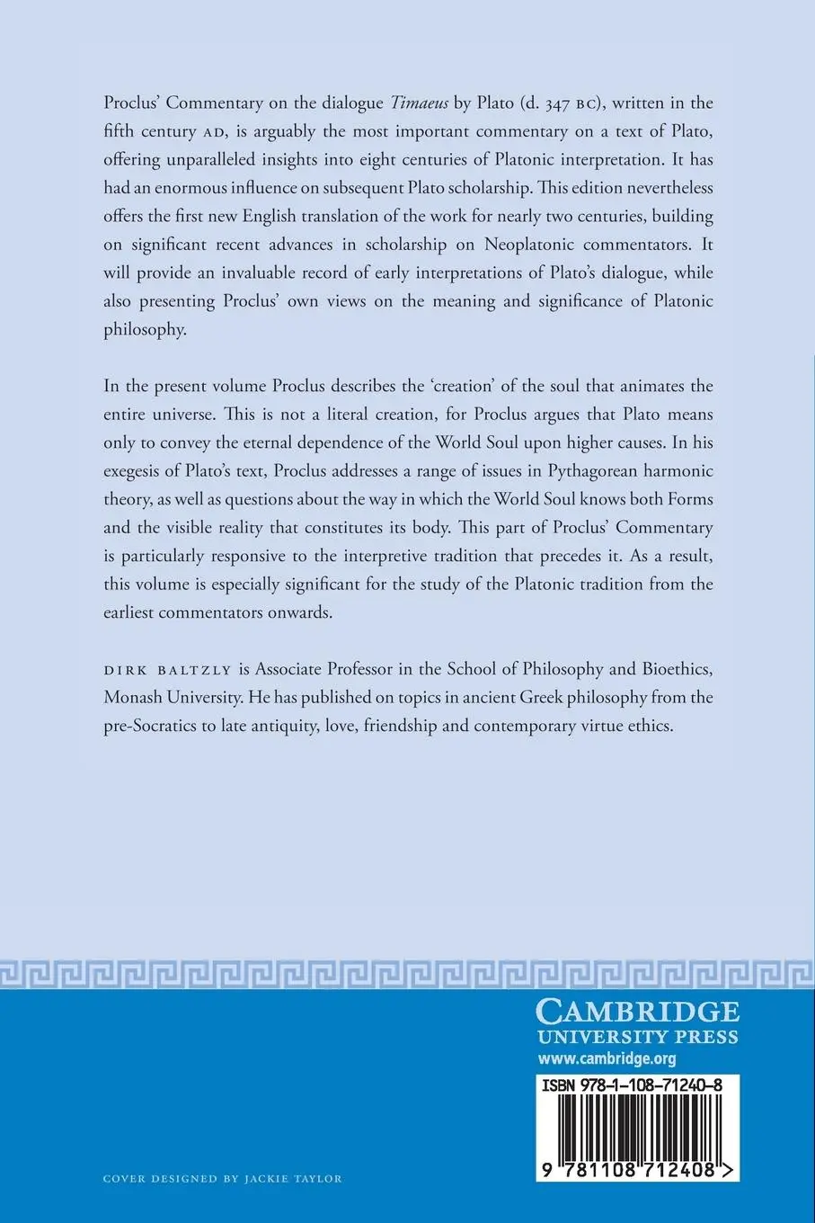 Rückseite: 9781108712408 | Proclus | Commentary on Plato's Timaeus | Proclus | Taschenbuch | 2019