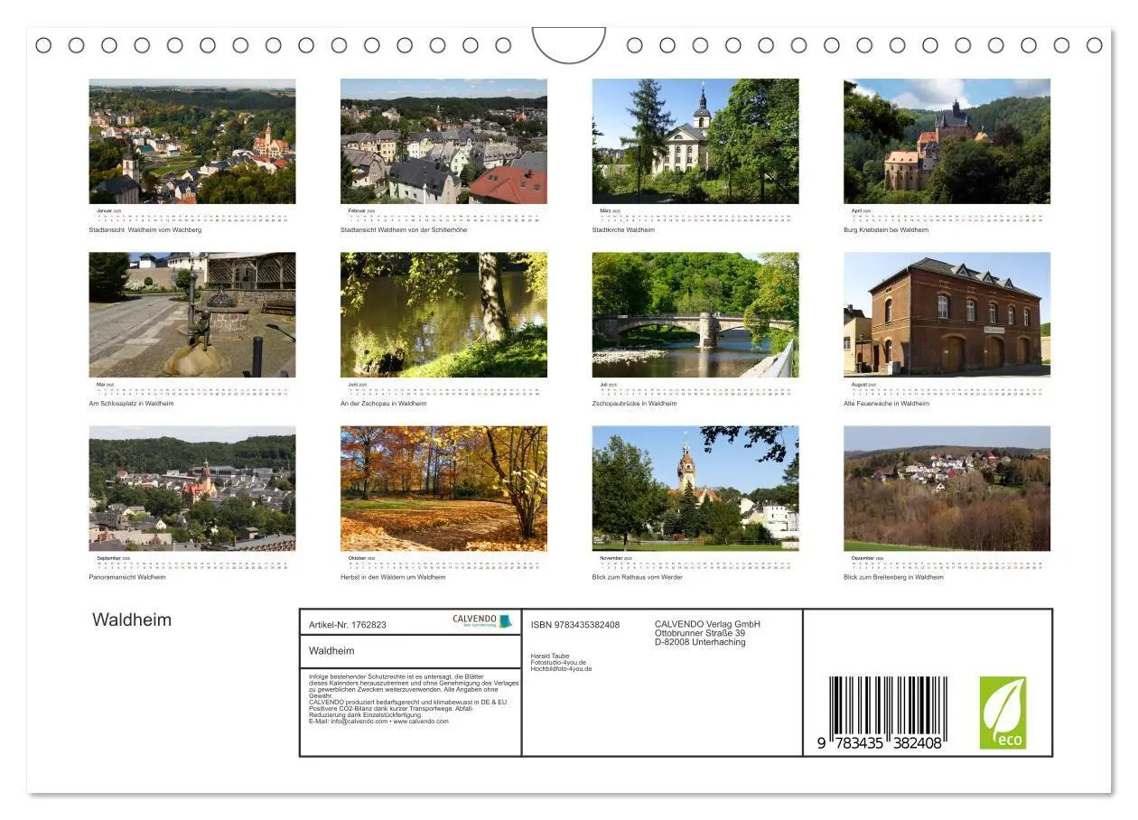 Bild: 9783435382408 | Waldheim (Wandkalender 2025 DIN A4 quer), CALVENDO Monatskalender