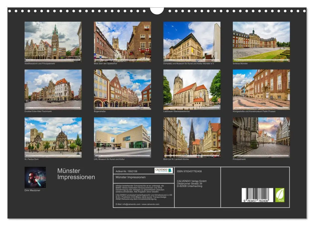 Bild: 9783457782408 | Münster Impressionen (Wandkalender 2026 DIN A3 quer), CALVENDO...