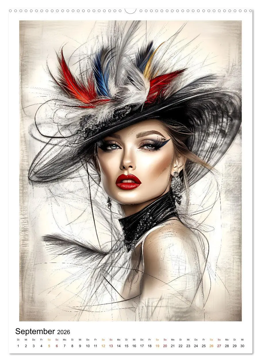Bild: 9783516252408 | Hüte exclusiv (hochwertiger Premium Wandkalender 2026 DIN A2 hoch),...