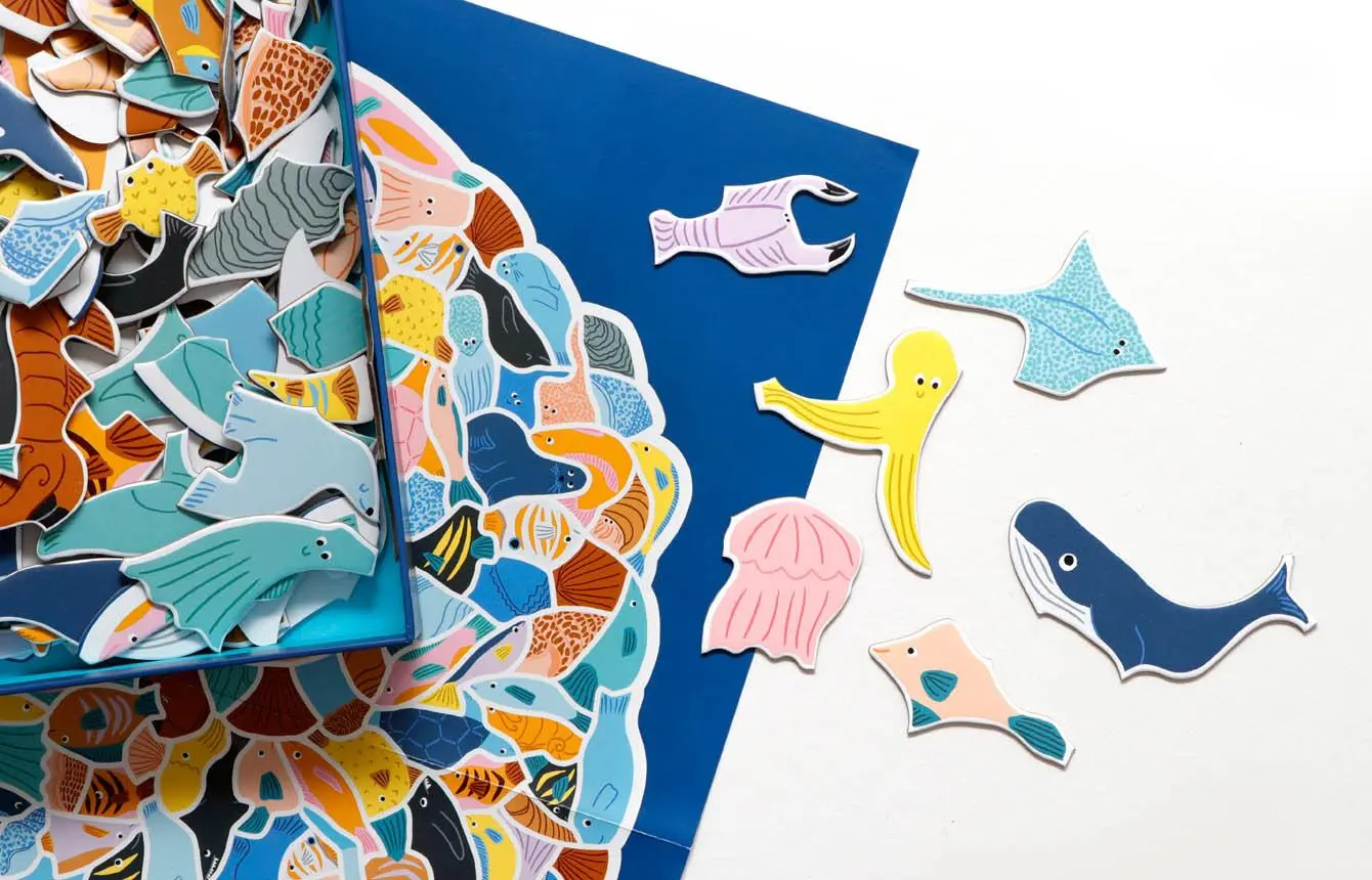 Bild: 9783962442408 | 299 Meerestiere und 1 Taucher | Ein Meeresknäuel-Puzzle | Léa Maupetit