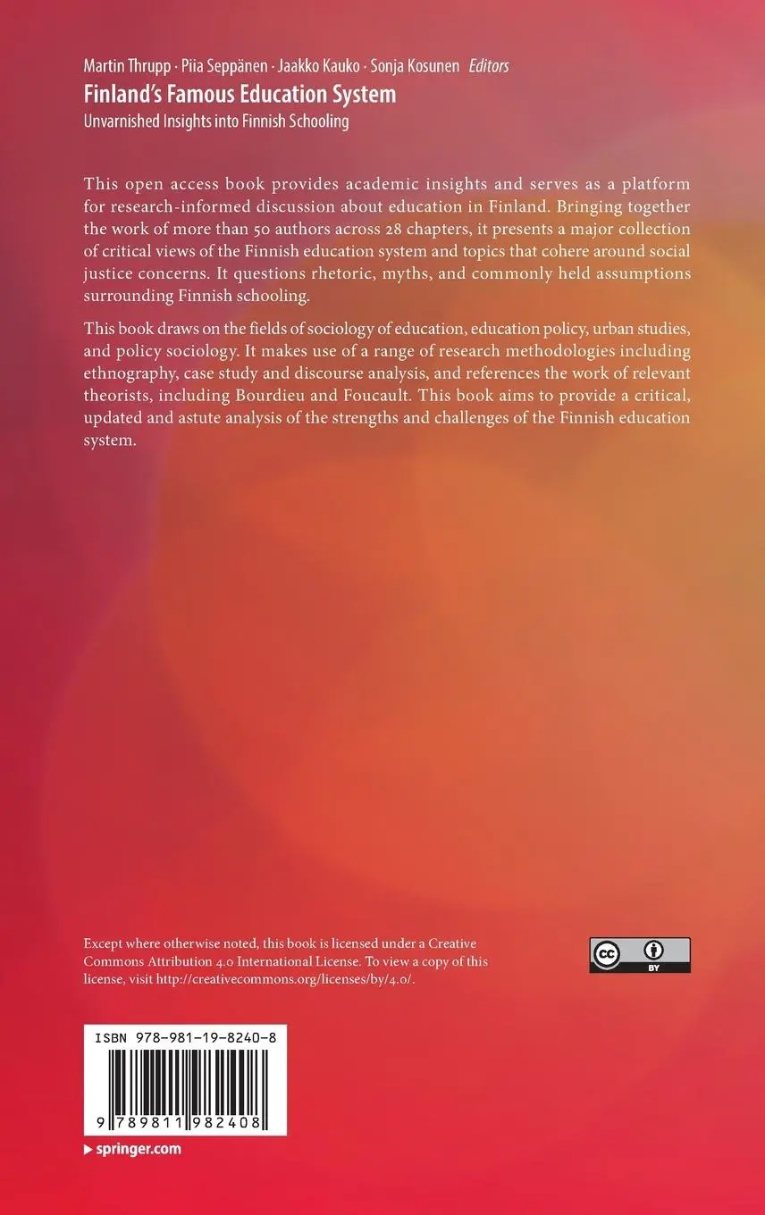 Rückseite: 9789811982408 | Finland¿s Famous Education System | Martin Thrupp (u. a.) | Buch
