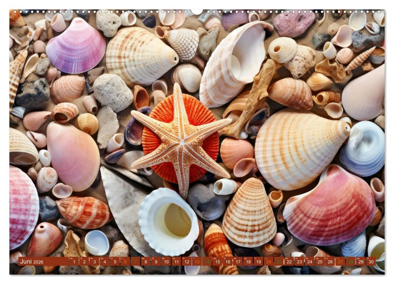 Bild: 9783457392508 | Faszination Muscheln (Wandkalender 2026 DIN A2 quer), CALVENDO...