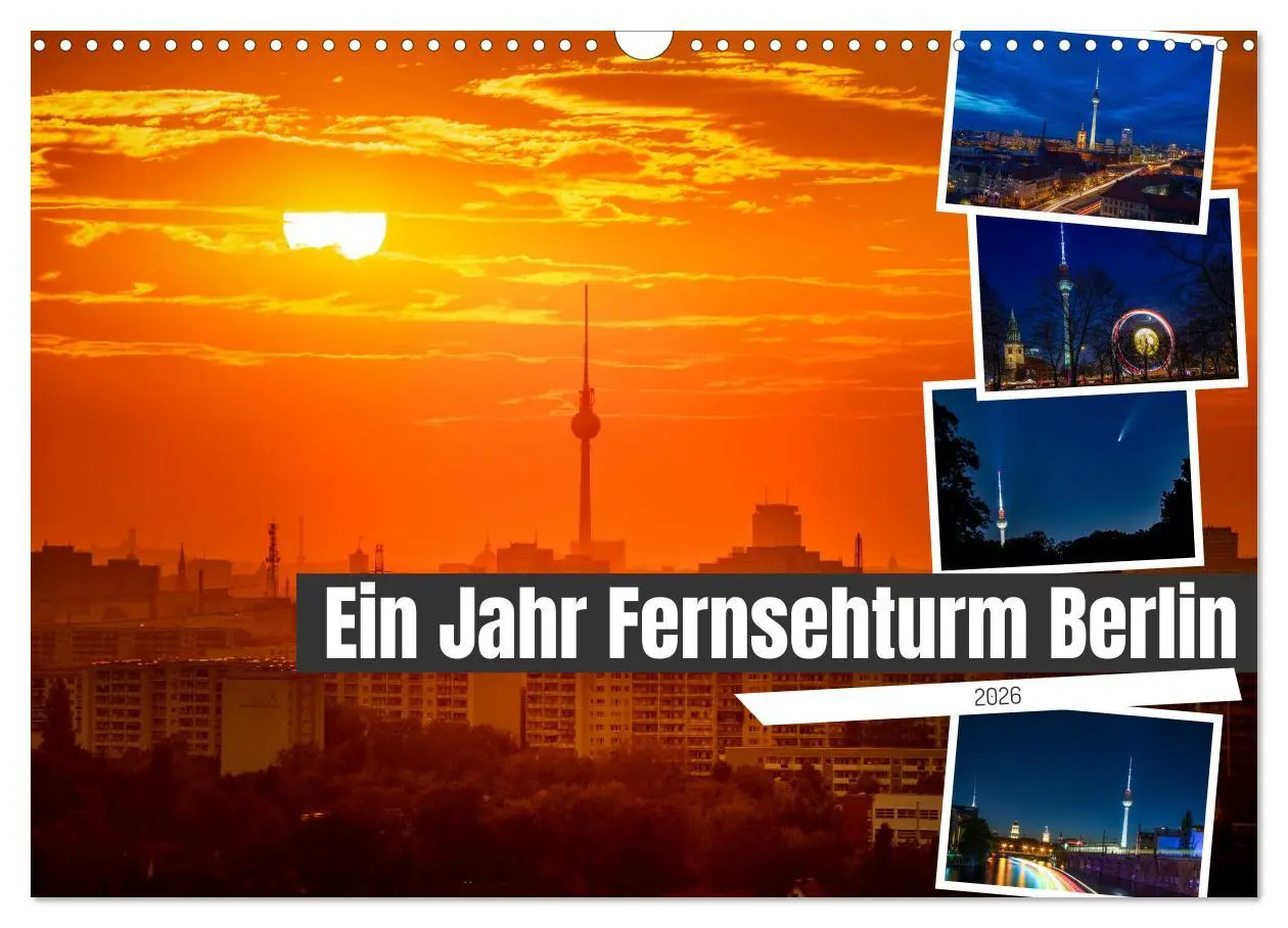 Cover: 9783457602508 | Ein Jahr Fernsehturm Berlin (Wandkalender 2026 DIN A3 quer),...