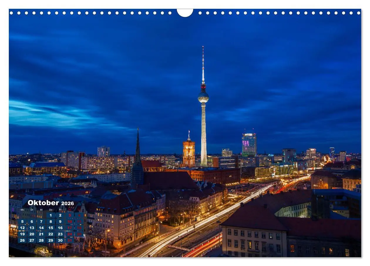Bild: 9783457602508 | Ein Jahr Fernsehturm Berlin (Wandkalender 2026 DIN A3 quer),...