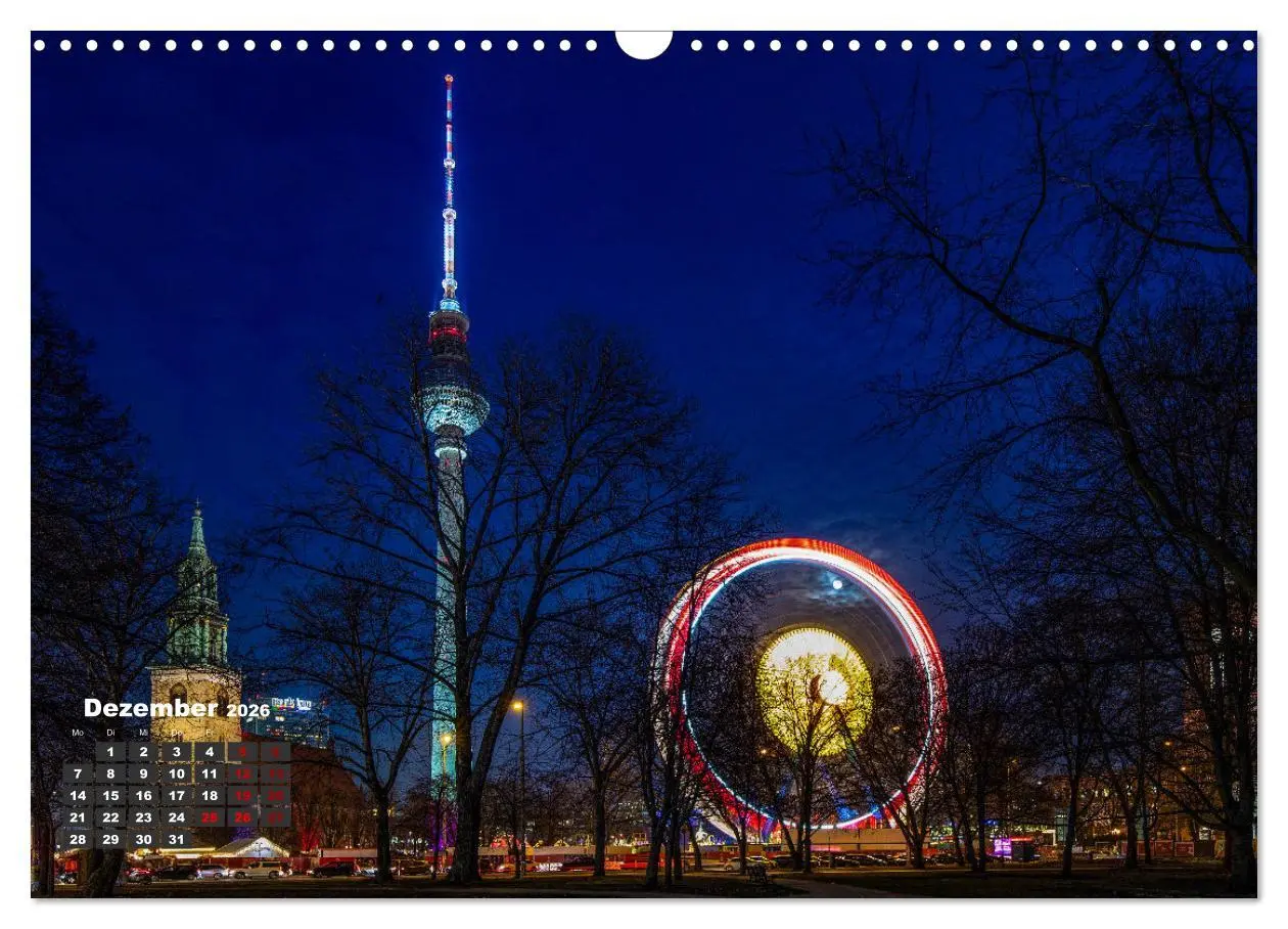 Bild: 9783457602508 | Ein Jahr Fernsehturm Berlin (Wandkalender 2026 DIN A3 quer),...