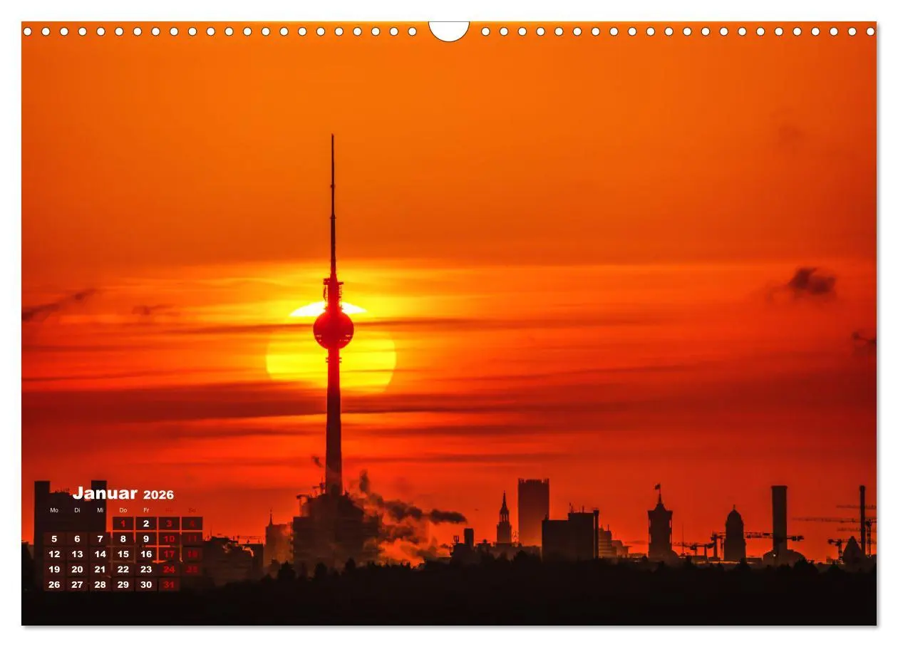 Bild: 9783457602508 | Ein Jahr Fernsehturm Berlin (Wandkalender 2026 DIN A3 quer),...