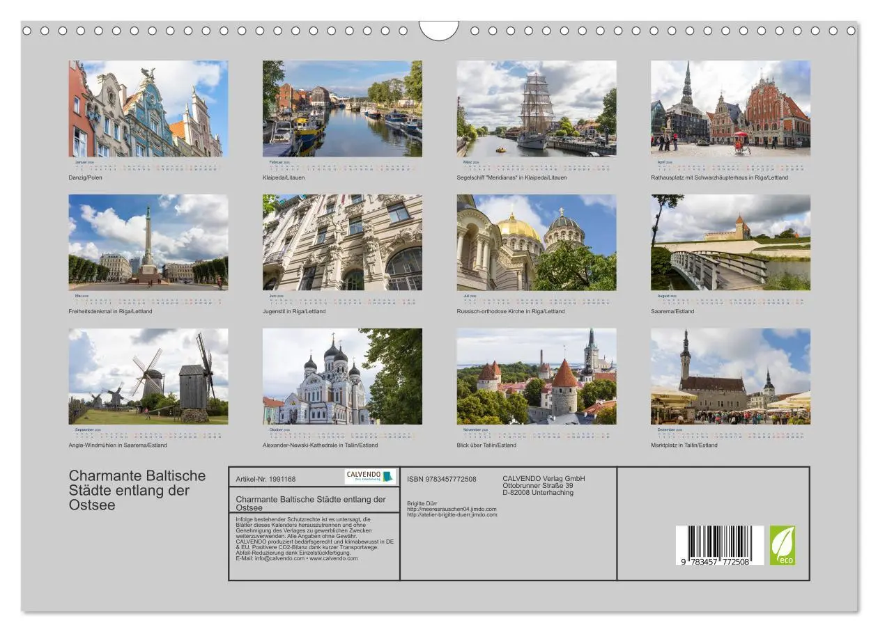 Bild: 9783457772508 | Charmante Baltische Städte entlang der Ostsee (Wandkalender 2026...