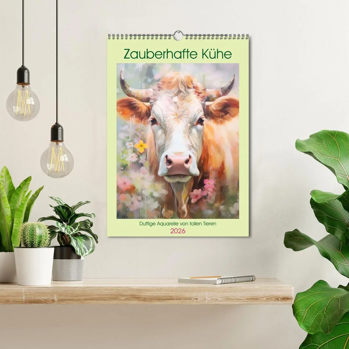 Bild: 9783516312508 | Zauberhafte Kühe. Duftige Aquarelle von tollen Tieren (Wandkalender...