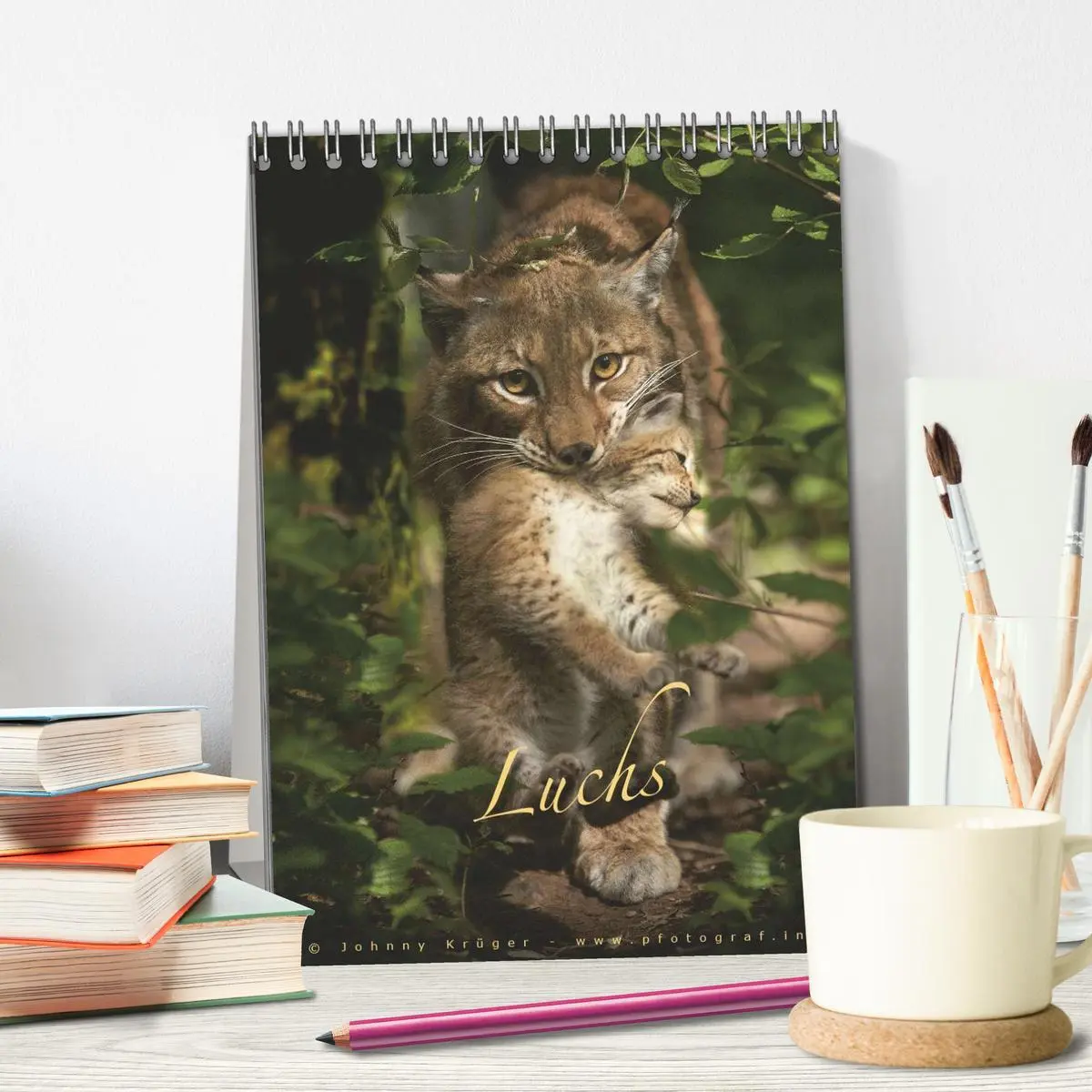 Bild: 9783516482508 | Luchs (Tischkalender 2026 DIN A5 hoch), CALVENDO Monatskalender | 2026